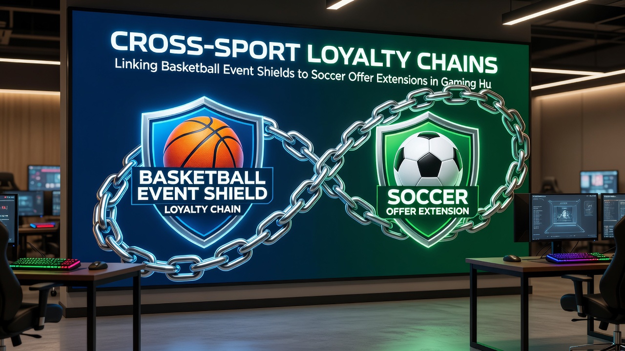 Mobile interface displaying linked basketball shields converting into soccer bonus extensions