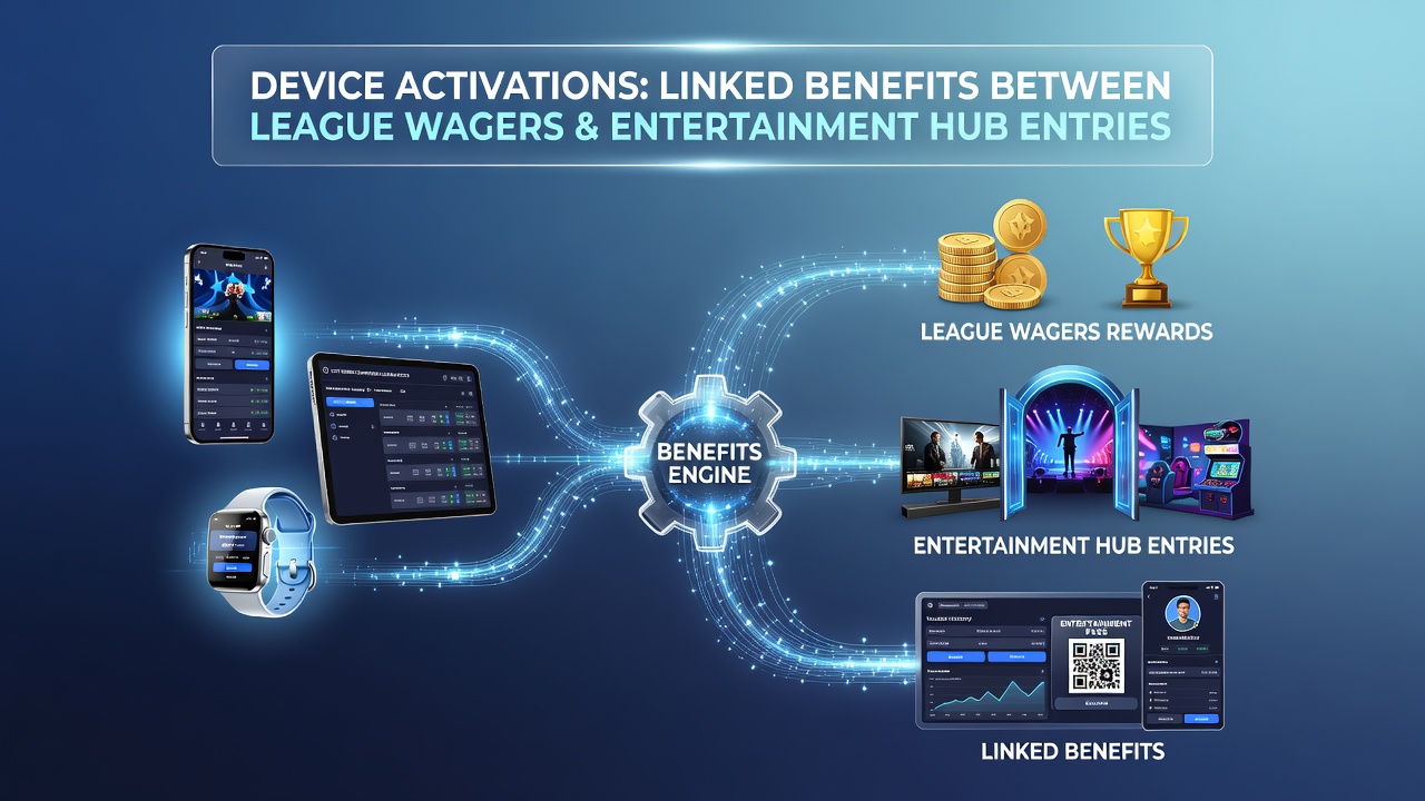 Mobile device screen showing linked sports betting and casino hub activations